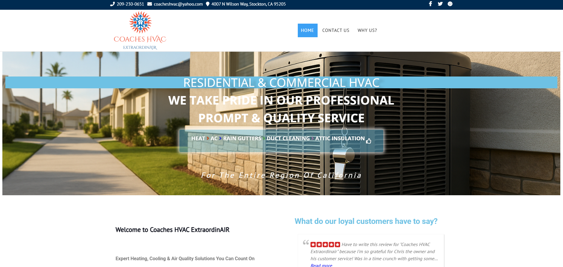 Home page of CoachesHvac.com